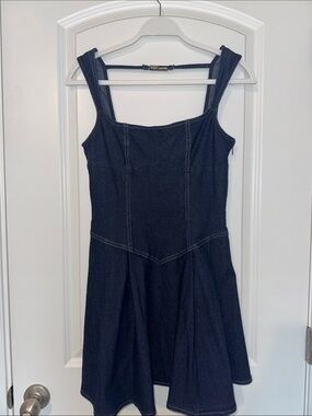 Altar'd State Dark Blue Denim Mini Dress